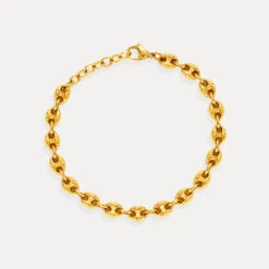 Hammered Mariner Bracelet - Gold
