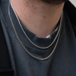 Silver Cuban + Rope Stack Chain -Men Jewelry Store 104 29da2013 b3c0 487f 967c 2c42d3c9bddc