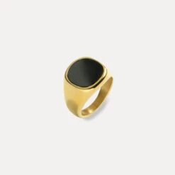 Large Black Onyx Signet - Gold -Men Jewelry Store 105 af6372b0 9a48 45eb ae6b 1fc5a8585c7c