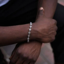 Hammered Mariner Bracelet - Silver -Men Jewelry Store 107 d1f4f057 e6ff 4e2c b061 07b290cb4916