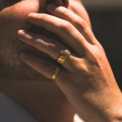 Hammered Band Ring - Silver -Men Jewelry Store 108 087e5d28 86a6 4fc4 b57c b283c1c96d9f 1