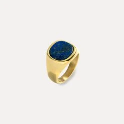 Large Lapis Signet Ring - Gold -Men Jewelry Store 108 6a93412a f18d 499e a70e 42d93ab63944