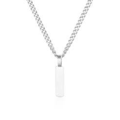 Matte Bar - Silver 18 Matte Bar - Silver -Men Jewelry Store 11 1