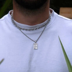 Hammered Pendant - Silver -Men Jewelry Store 113 41f06b87 8c33 47a5 8171 44b18b258c7e