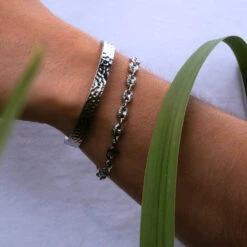 Hammered Mariner Bracelet - Silver -Men Jewelry Store 117 7f571bea 974a 43ba 869d 341d6a48e4dc 1