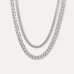 Silver Cuban Stack - 5MM / 8MM