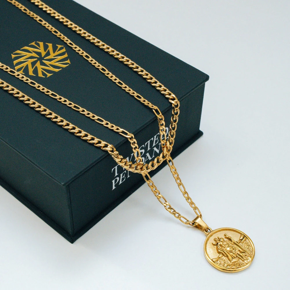 St Christopher Set (Gold) 3 St Christopher Set (Gold)