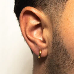 Huggie Hammered (Gold) -Men Jewelry Store 151 3bd6a9bc 802c 4e28 a1cc 445e55da8d0f