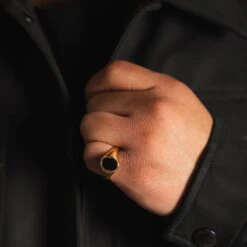 Black Onyx Signet Ring - Gold -Men Jewelry Store 169 996a5e8e 5100 42a9 94a8 85bf182166e1