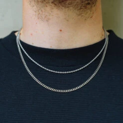 Silver Cuban + Rope Stack Chain -Men Jewelry Store 18 75f239f2 40ad 4126 b53c 767e1ab41278