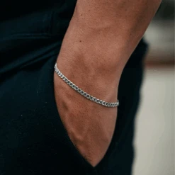 Silver Cuban Bracelet (3MM) -Men Jewelry Store 1 5d55221a e479 4a68 98cb 4f1d95282beb