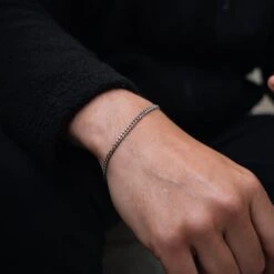 Black Cuban Bracelet (3MM) -Men Jewelry Store 23 d7dd5351 754b 4465 84bd 0c9784815155