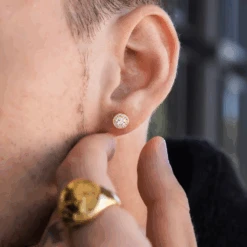 Round Diamond Stud (Silver) -Men Jewelry Store 2 106e6541 c343 4e6c 9922 a146fcf96ac4
