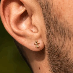 Fleur Stud (Silver) -Men Jewelry Store 2 b8da6371 0e17 4b64 bc25 bb0fbc64e51f