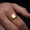 Matte Square Signet - Gold -Men Jewelry Store 2 c70ef767 6e4c 497d 8dc2 81ebd428171c