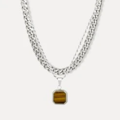 Tigers Eye Set (Silver)