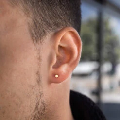 Minimal Stud (Gold) 9 Minimal Stud (Gold) -Men Jewelry Store 3M4A0012 Edit