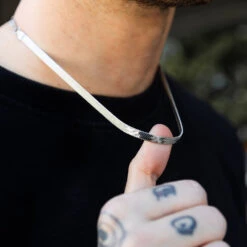 Silver Flat Snake Chain (5MM) -Men Jewelry Store 3M4A0084