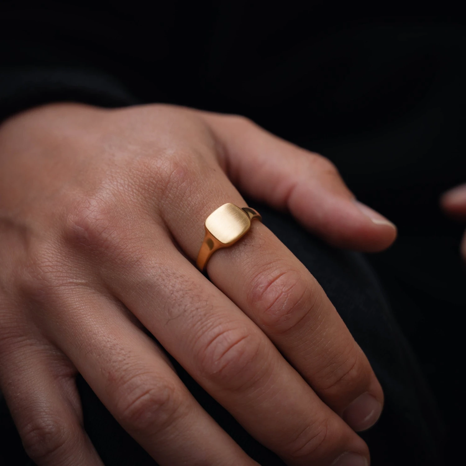 Matte Square Signet - Gold 6 Matte Square Signet - Gold - Image 4