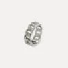 Twisted Cuban Band Ring - Silver -Men Jewelry Store 46
