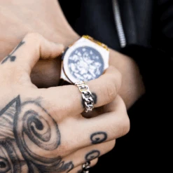 Twisted Cuban Band Ring - Silver -Men Jewelry Store 5 66ef5a52 b44e 48be b603 22504afcd038