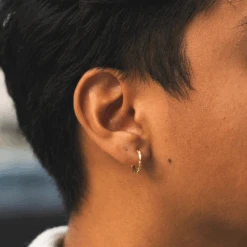 Hammered Hoop (Gold) 17 Hammered Hoop (Gold) -Men Jewelry Store 5 e2458a66 7209 441f a443 ffd5516d5a01