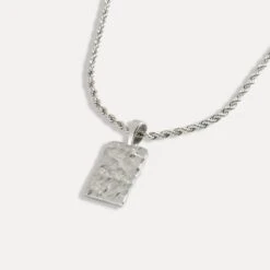 Hammered Pendant - Silver