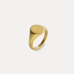 Matte Signet Ring - Gold