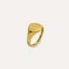 Smooth Signet Ring - Gold