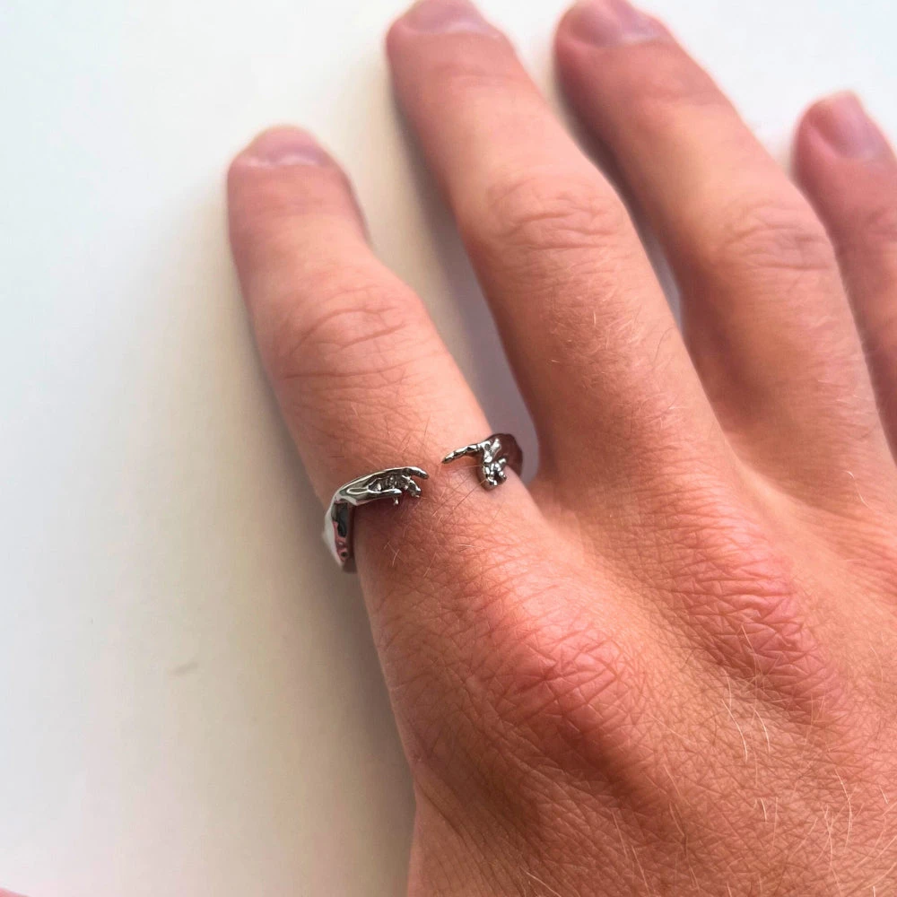 Creation Of Adam Ring - Silver 4 Creation Of Adam Ring - Silver - Image 2