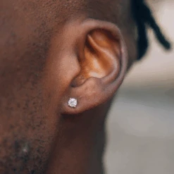 Micro Moissanite Stud (Gold)