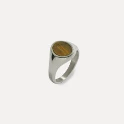 Tigers Eye Signet Ring - Silver -Men Jewelry Store 83 4b6ff020 ac34 46d2 9be0 fcff5b48bb05