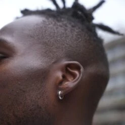 Huggie Hammered (Silver) -Men Jewelry Store 8 88888db7 471f 4a33 9789 d00b1a87bf59