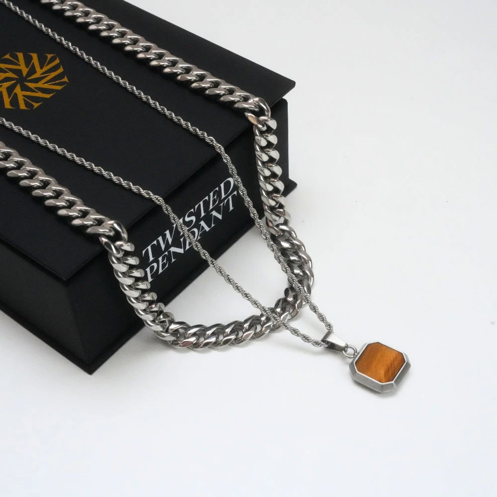 Tigers Eye Set (Silver) 5 Tigers Eye Set (Silver) - Image 3