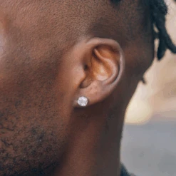 Square Diamond Stud (Silver) -Men Jewelry Store 9 93fd8b37 7ae5 427d 8c63 789f219ae225