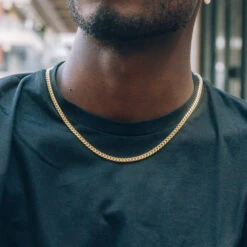 23K Gold Miami Cuban Chain (4MM) -Men Jewelry Store AR500478