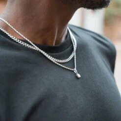 Mini Pearl - Silver -Men Jewelry Store AR502596