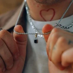 Mini Onyx - Silver -Men Jewelry Store AR504650