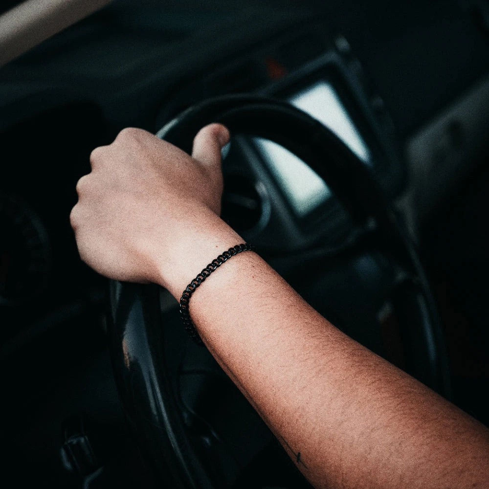 Black Cuban Bracelet (5MM) 5 Black Cuban Bracelet (5MM) - Image 3