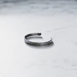 Hammered Cuff - Silver -Men Jewelry Store DSC04731