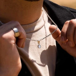 Mini Pearl - Silver -Men Jewelry Store DSC08996