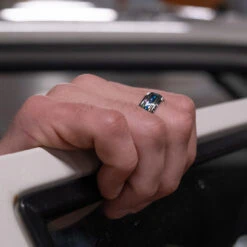 Fire Opal Ring - Silver -Men Jewelry Store DSCF8777