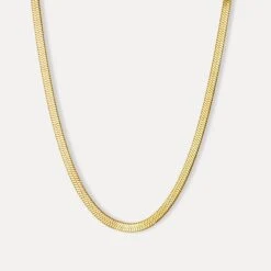 Gold Flat Snake Chain (5MM)