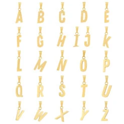 Bold Initial - Gold -Men Jewelry Store Gold Letters