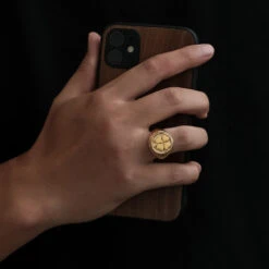 Four Leaf Clover Ring - Gold -Men Jewelry Store IMG 0703