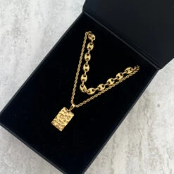 Hammered Pendant - Silver -Men Jewelry Store IMG 0924