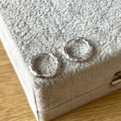 Hammered Hoop (Silver) 17 Hammered Hoop (Silver) -Men Jewelry Store IMG 6937