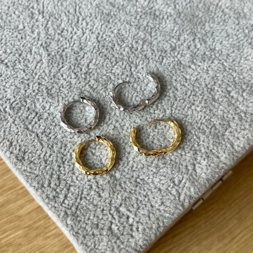 Hammered Hoop (Gold) 6 Hammered Hoop (Gold) - Image 4