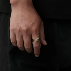 Red Fire Opal Ring - Gold -Men Jewelry Store IMG 9621