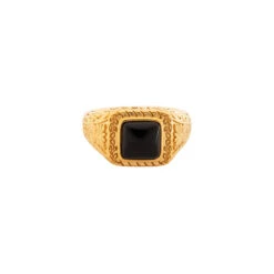 Ignis Black Ring - Gold -Men Jewelry Store IgnisGoldBlack